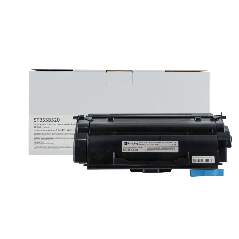 Картридж STB55B520 черный, аналог 55B5X0E, для Lexmark MS431/MX431, 20000 стр.