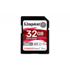 Карта памяти Kingston 32GB Canvas React Plus SDHC UHS-II 300R 260W U3 V90