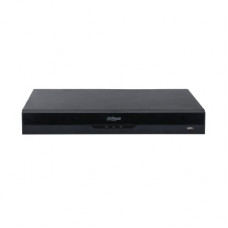 8-канальный IP-видеорегистратор c PoE 4K H.265+ и ИИ , Входящий поток до 384Мбитс сжатие H.265+ H.265 H.264+ H.264 MJPEG разрешение записи до 32Мп накопители 2 SATA III до 16Тбайт воспроизведение 8кн8Mp 2кн32Мп видеовыходы 1 HDMI 1 VGA cеть 1 Dahua DHI-NV