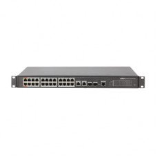 2xCombo 1000 Base-TSFP 24x 10100 Base-THi-PoEPoE+PoEIEEE802.3afIEEE802.3atHi-PoE Мощность PoE  240Вт Размеры 440мм300мм44мм Dahua DH-PFS4226-24ET-240