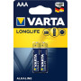 Батарейка Varta LONGLIFE LR03 AAA BL2 Alkaline 1.5V (4103) (220100) (2 шт.) VARTA Varta LONGLIFE LR03 AAA (04103101412)