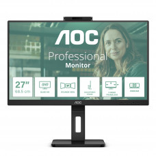 Монитор AOC LCD 27" [16:9] 2560х1440(WQHD) IPS, nonGLARE, 75 Hz, 350 cd/m2, H178°/V178°, 1000:1, 50М:1, 16.7M, 4ms, 2xHDMI, DP, USB-Hub, Height adj, Pivot, Tilt, Swivel, Speakers, 3Y, Black