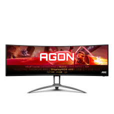 Монитор AOC AG493UCX2 49, Curved, 5020x1440, VA, 165hz, 80M1, 400cd, 1ms, 3xHDMI 2.0, DP 1.4, 3xUSB 3.2, Type-C 65W, Speakers, H. adj 100mm, 3Y, Black AOC AG493UCX2