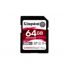 Карта памяти Kingston 64GB Canvas React Plus SDXC UHS-II 300R 260W U3 V90