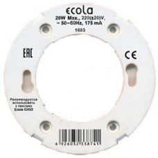 Ecola base GX53 патрон без провода с проходными контактами