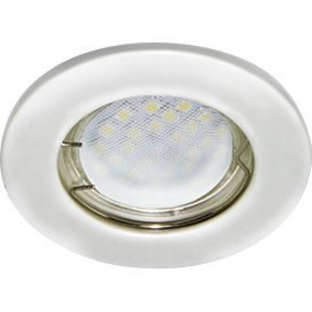 Ecola Light MR16 DL90 GU5.3 Встраиваемый светильник плоский Перламутровое серебро 30x80 (кd74) FP1611EFY
