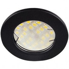Ecola Light MR16 DL90 GU5.3 Встраиваемый светильник плоский черный матовый 30x80 (d74) FU1611EFY
