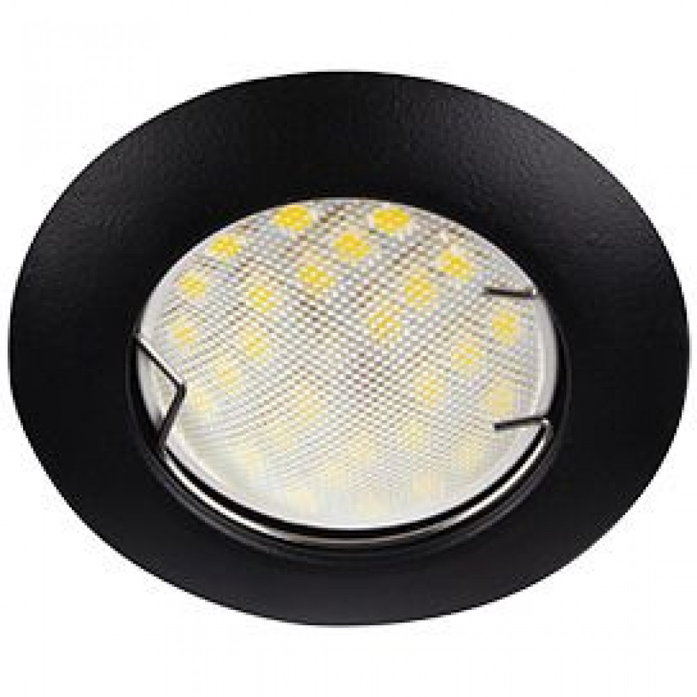 Ecola Light MR16 DL92 GU5.3 Встраиваемый светильник выпуклый Черный матовый 30x80, 2 шт (кd74) FU1622EFY
