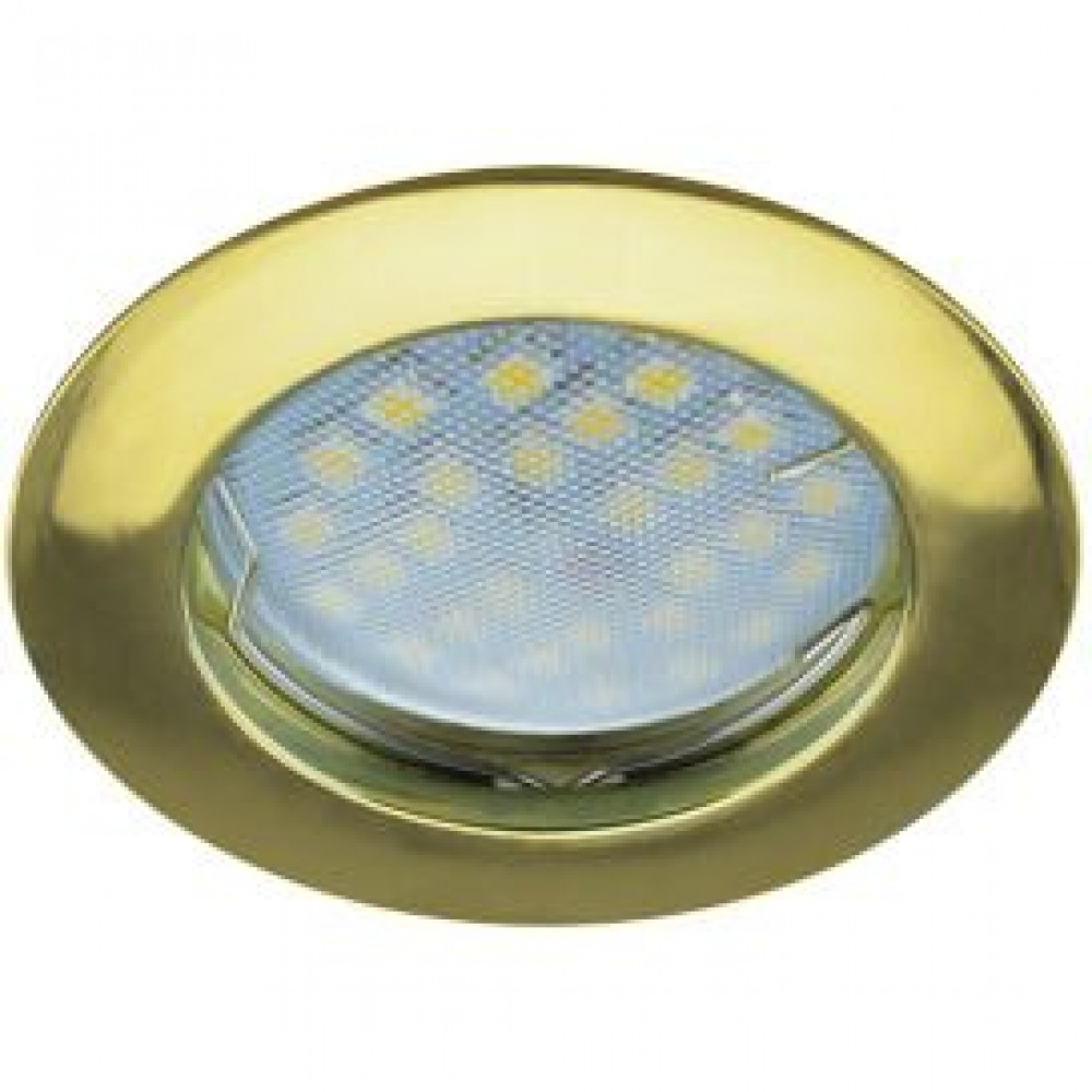 Ecola MR16 DL100 GU5.3 Встраиваемый светильник литой Золото 24x75 FG1601EFF
