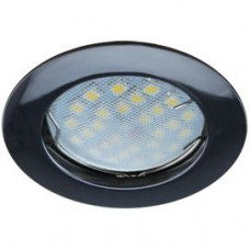 Ecola MR16 DL100 GU5.3 Встраиваемый светильник литой Черный Хром 24x75 FB1601EFF
