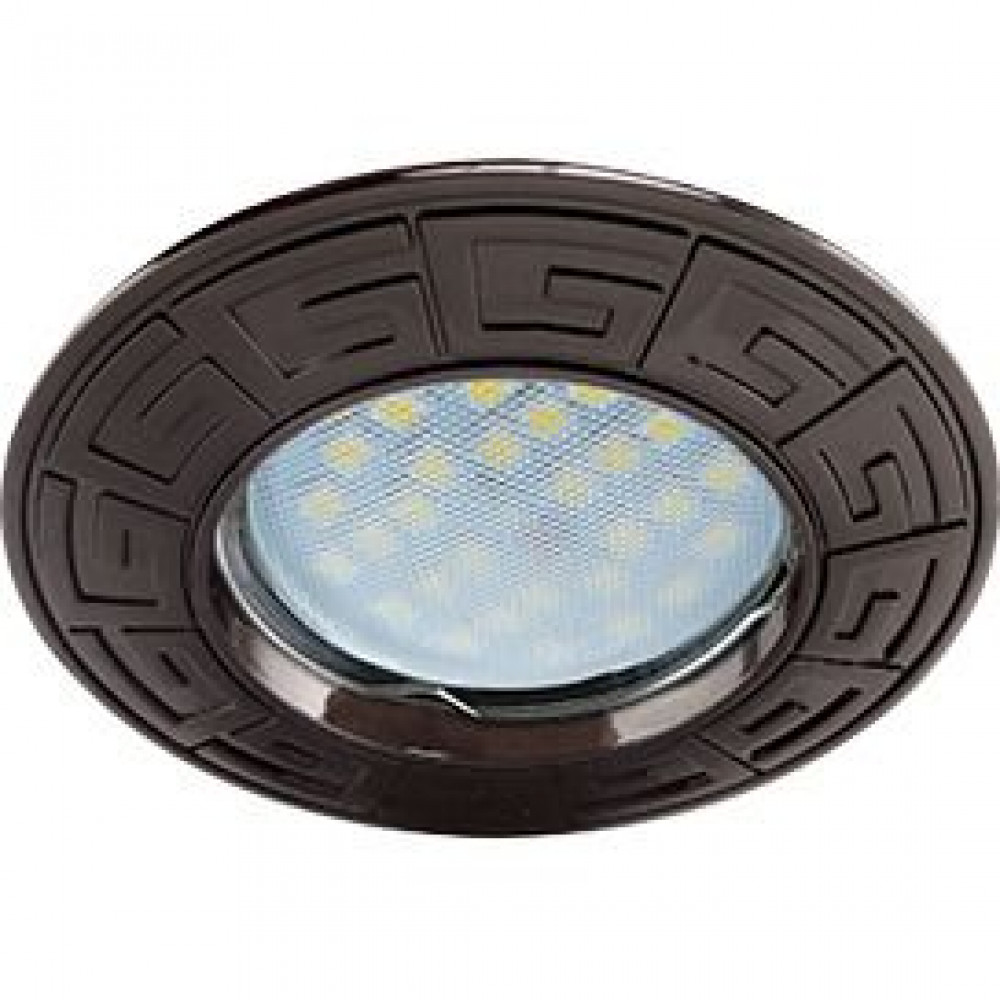 Ecola MR16 DL110A GU5.3 Встраиваемый светильник литой Антик Черный Хром 24x86 (Ø74) FT1602EFF
