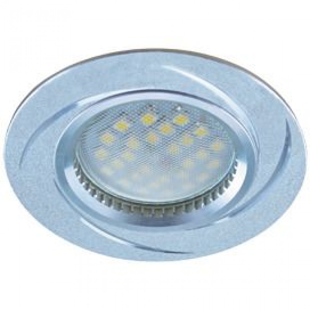 Ecola MR16 DL3181 GU5.3 Встраиваемый светильник литой матовый хром/алюминий Вихрь 23x78 (d74) FS1607EFF
