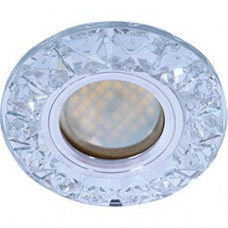 Ecola MR16 DL1661 GU5.3 Glass Стекло Круг с крупными стразами Конус/фон зерк./центр.часть хром 38x95