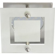 Ecola MR16 DL200 GU5.3 Glass Квадрат с прозрачным и матовым стеклом/хром 45x77x77 FC16ASECB
