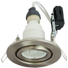 Ecola GU10 FT3008 светильник встраиваемый поворотный сатин-хром 40x105 (кd102)