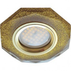 Ecola MR16 DL1652 GU5.3 Glass Стекло 8-гранник Золотой блеск/Золото 25x90 (кd74) FP1652EFF

