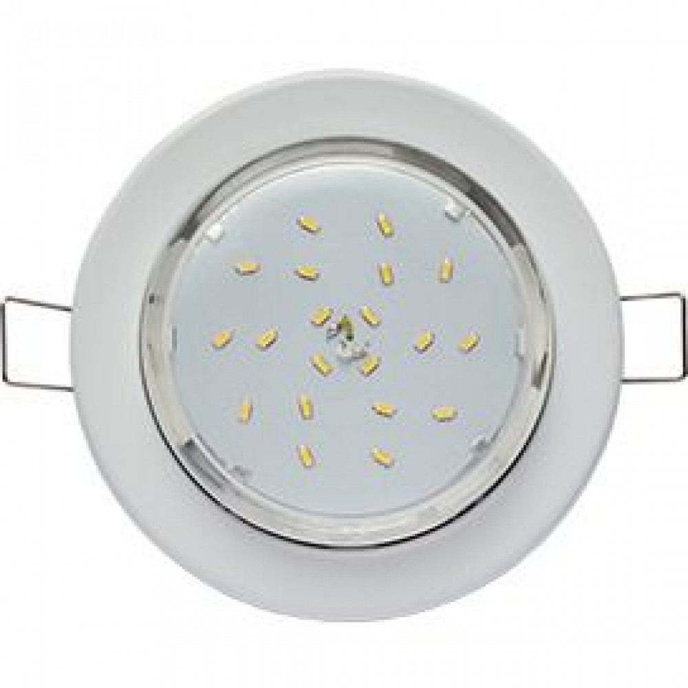 Ecola Light GX53-H6 встраиваемый плоский светильник, металл, белый, 101x16 мм (TW5325ECB)
