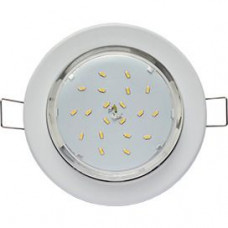 Ecola Light GX53-H6 светильник металл. встраиваемый плоский белый 101x16
