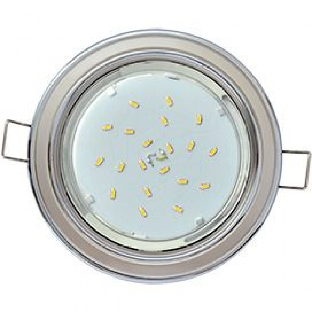 Ecola GX53 H4 9022 встраиваемый светильник без рефлектора, хром-жемчуг-хром, 38х106 мм (FZ53H4ECB)
