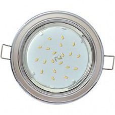 Ecola GX53 H4 9022 встраиваемый светильник без рефлектора, хром-жемчуг-хром, 38х106 мм (FZ53H4ECB)
