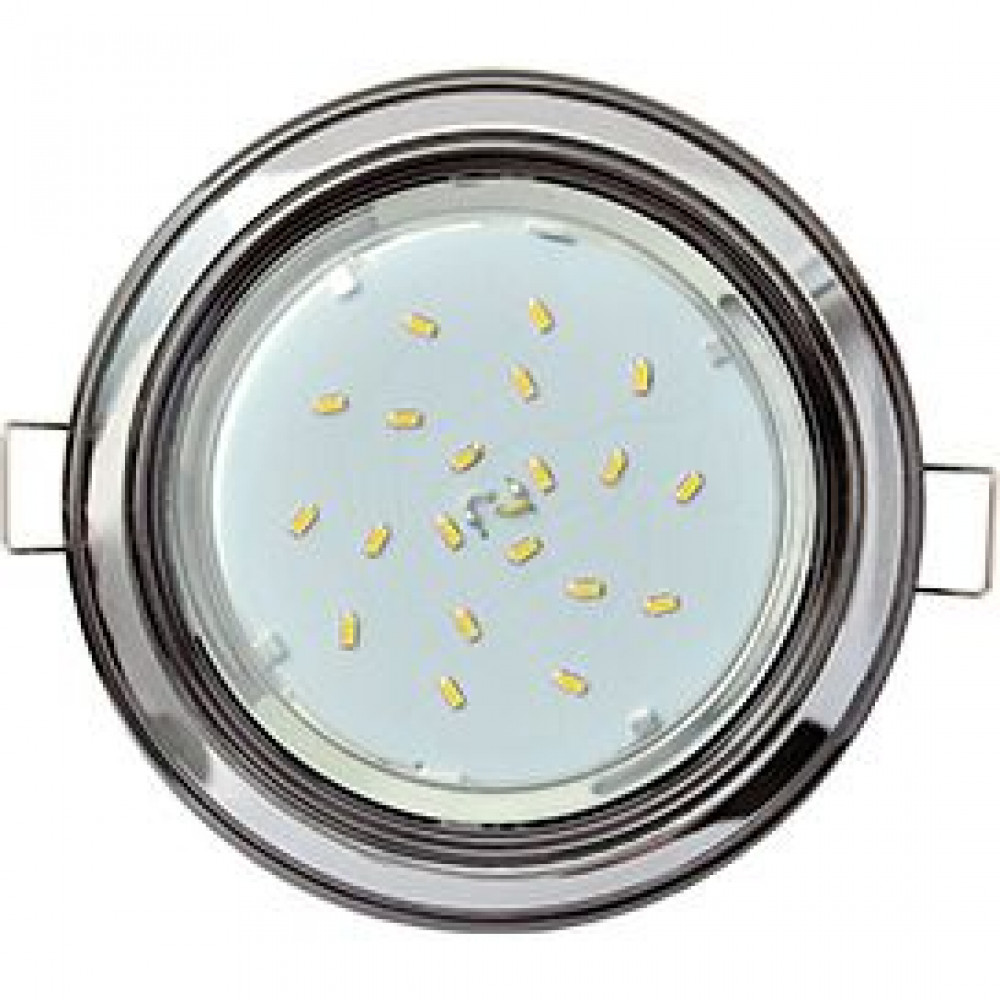 Ecola GX53 H4 9022 встраиваемый светильник без рефлектора, черный хром-хром-черный хром, 38х106 мм (FF53H4ECB)
