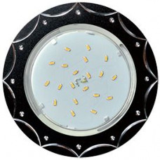 Ecola GX53 H4 DL5384 встраиваемый светильник без рефлектора Звезда Черный/Алюминий 20x110 (к+) FB5384ECB

