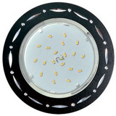 Ecola GX53 H4 DL5385 Встраиваемый светильник без рефлектора, Точки-полоски по кругу, Черный/Алюминий, 20x110 (к+) FB5385ECB
