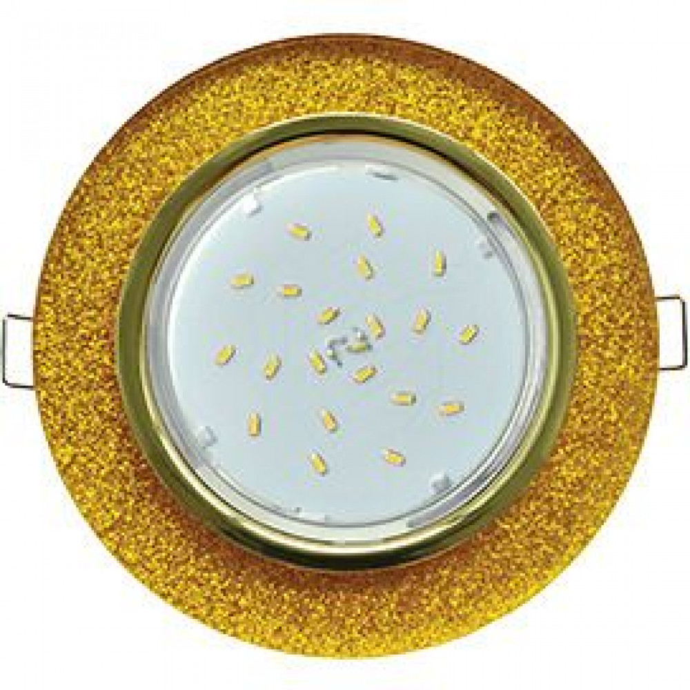 Ecola GX53 H4 5310 Glass Стекло Круг Золото - Золотой Блеск 38x126 (к+) FQ53RNECH
