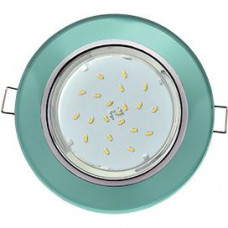 Ecola GX53 H4 5310 Glass Стекло Круг Хром-Изумруд 38x126 (к+) FC53RNECH
