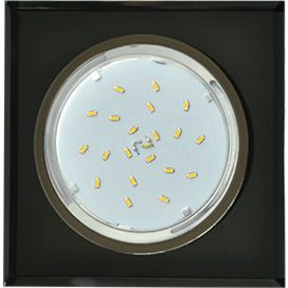 Ecola GX53 H4 5311 Glass Черный хром-черный, квадрат скошенный край, 38x120x120, FN53SNECH.

