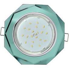 Ecola GX53 H4 5312 Glass Стекло 8-угольник с прямыми гранями, хром - изумруд, 38x133 мм (к+) FC538AECH
