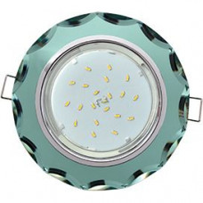 Ecola GX53 H4 5313 Glass Стекло Круг с вогнутыми гранями Хром-Изумруд 38x126 (К+) FC53RCECH
