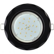 Ecola GX53 H4 5313 Glass Стекло Круг с вогнутыми гранями, черный хром/черный, 38x126 (к+) FP53RCECH
