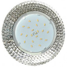 Ecola GX53 H4 LD5319 Glass Круг с прозрачной мозаикой с подсветкой/фон зеркальный/центральная часть хром 40x123 (к+) SC53RMECB
