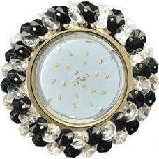 Ecola GX53 H4 5341 Glass Круглый с хрусталиками Прозрачный/Черный/Золото 56x120 FG53RYECB
