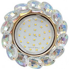 Ecola GX53 H4 5342 Glass Круглый с большими хрусталиками Прозрачный искристый/Золото 56x125 (к+) FM53RVECB
