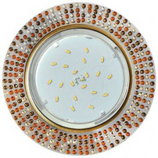 Ecola GX53 H4 5319 Glass Круг с прозрачной янтарной мозаикой, фон зеркальный, центральная часть черненая бронза 40x123 (к+) FQ53RMECB
