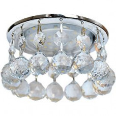 Ecola GX53 H4 5346 Glass Круглый с большими хрусталиками на прямом подвесе Прозрачный/Хром 90x110 (к+) FB53RVECB

