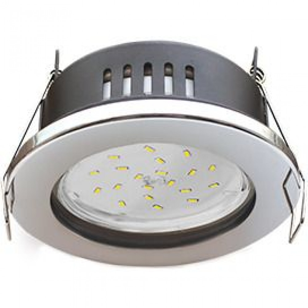 Ecola GX53 H9 светильник встраиваемый IP65 хром 98х55 без рефлектора FC5365ECB
