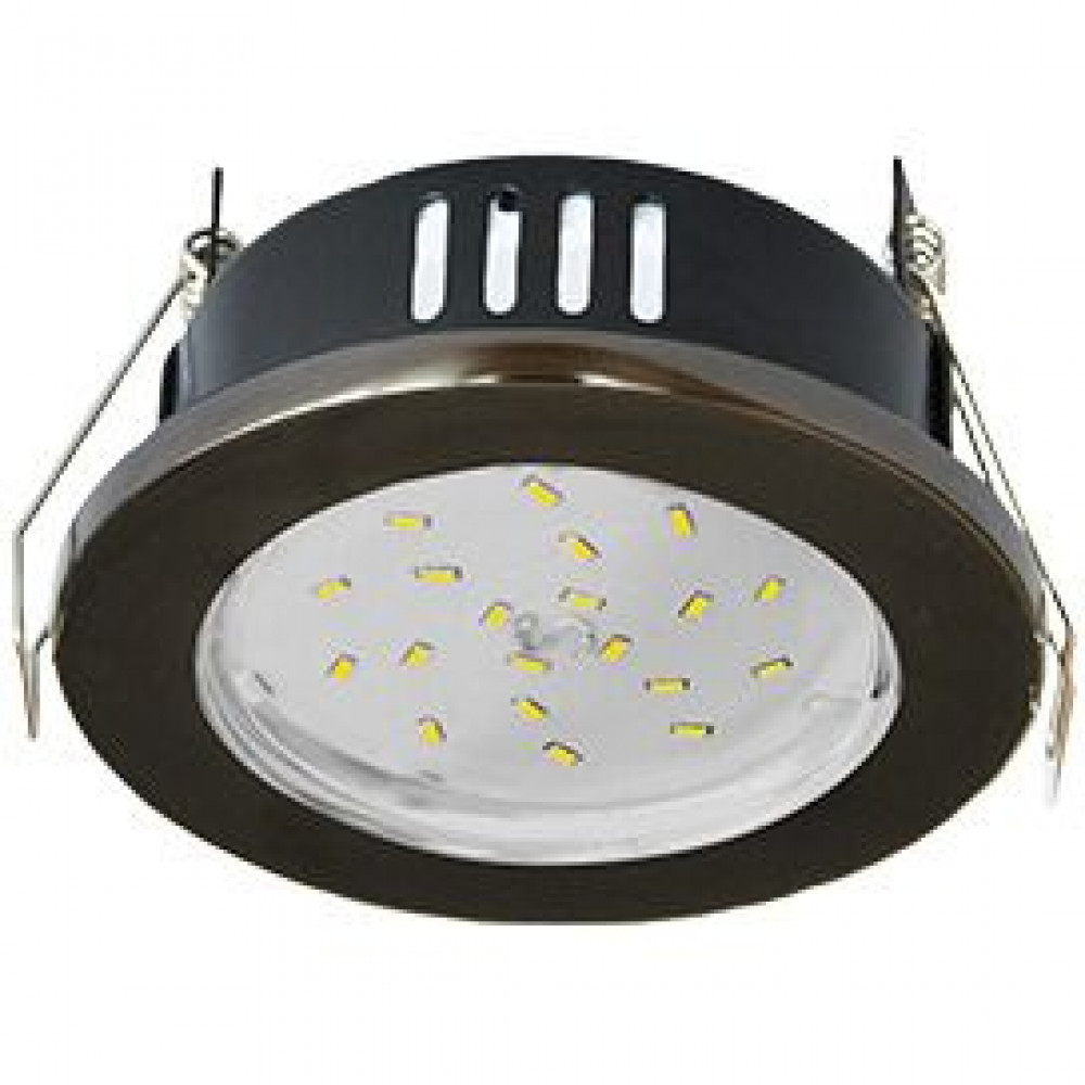 Ecola GX53 H9 IP65 Встраиваемый Светильник Без Рефлектора Черный Хром 98х55 FB5365ECB
