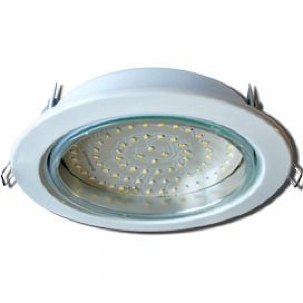 Ecola GX70-H5 светильник белый встраиваемый без рефлектора 53x151 (d135) FW70H5ECB
