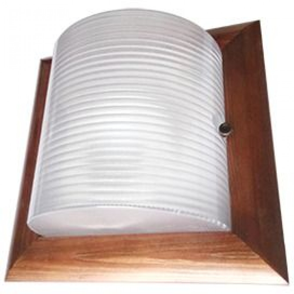 Ecola GX53 LED Светильник НББ-04-60-022 Квадрат Накладной IP65 Дерево Орех 2xGX53 245x245x110 TP53S2ECA
