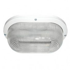Ecola Light GX53 LED ДПП 03-9-002 светильник Овал накладной IP65 2*GX53 прозр стекло белый 280х175х105
