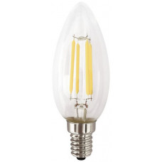 Ecola candle   LED Premium  6,0W  220V E14 6000K 360° filament прозр. нитевидная свеча (Ra 80, 100 Lm/W, КП=0) 96х37