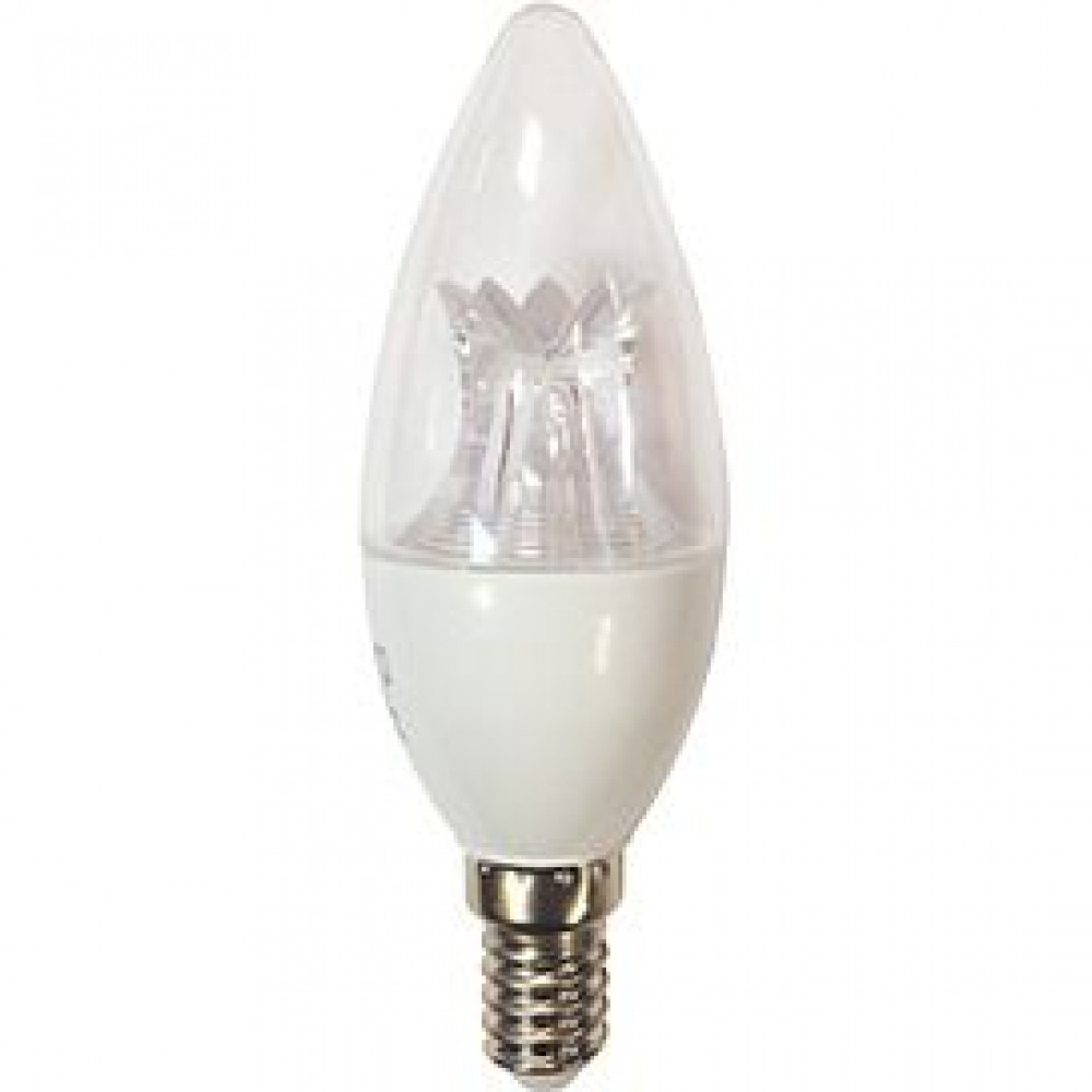 Ecola Candle LED Premium 8.0W 220V E14 2700K Прозрачная Свеча с Линзой (Композит) 105x37 C4QW80ELC
