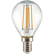 Ecola globe   LED Premium  6,0W G45 220V E14 2700K 360° filament прозр. нитевидный шар (Ra 80, 100 Lm/W, КП=0) 78х45