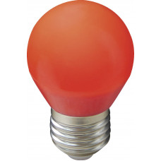 Ecola globe   LED color  2,0W G45 220V E27 Red шар Красный матовая колба 70x45