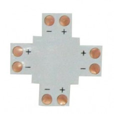 Ecola LED strip connector гибкая соед. плата X для зажимного разъема 2-х конт.  8 mm уп. 5 шт.