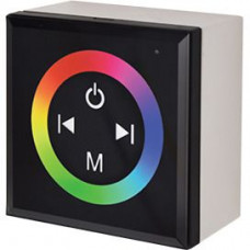Ecola LED strip RGB Controller 12A 144W 12V (288W 24V) настенный черный с кольцевым сенсором с установ. коробкой