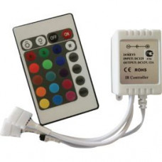 Ecola LED лента RGB с инфракрасным контроллером 12A 144W 12V (288W 24V) и пультом управления CRS144ESB
